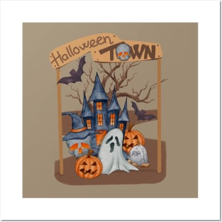 Halloween Town's Haunted Mansion Posters and Art